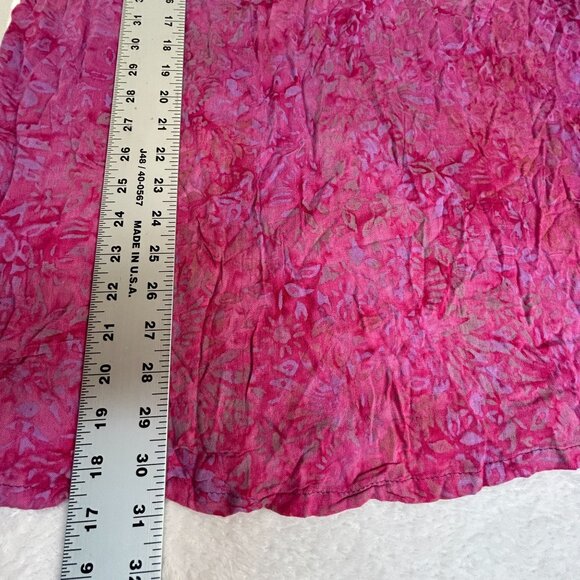 Hand Kreation Womens Pink Floral Short Sleeve Lightweight Poncho One Size New - Picture 7 of 7